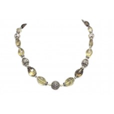 Necklace 925 Sterling Silver Lemon Topaz Gem Stone Handmade Gift Women D143